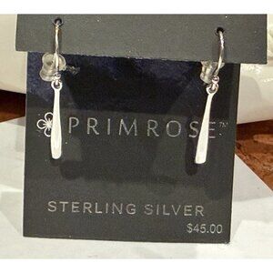 PRIMROSE LONG WATER DROPLET TEARDROP 925 STERLING SILVER DANGLE EARRINGS NEW NWT